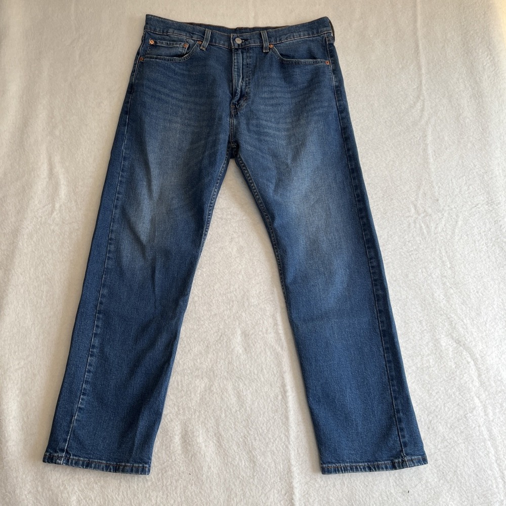 Levi's 505 Jeans Mens 36x30 Blue Regular Fit Medium Wash